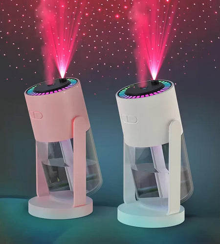 MistGlow 280ML Air Humidifier – Desktop Humidifier with Projector, Adjustable Light & Auto Off for Home & Office