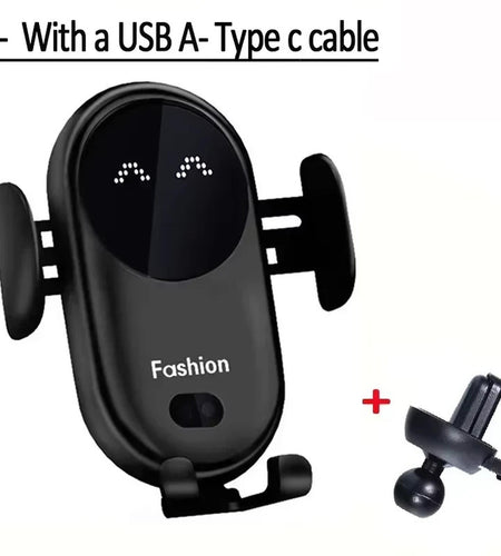 AutoGrip Wireless Car Charger – Infrared Sensor Mount & Fast Charging Stand for iPhone & Samsung