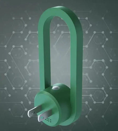 BuzzShield™ device combining mosquito repellent and night lamp for peaceful sleep