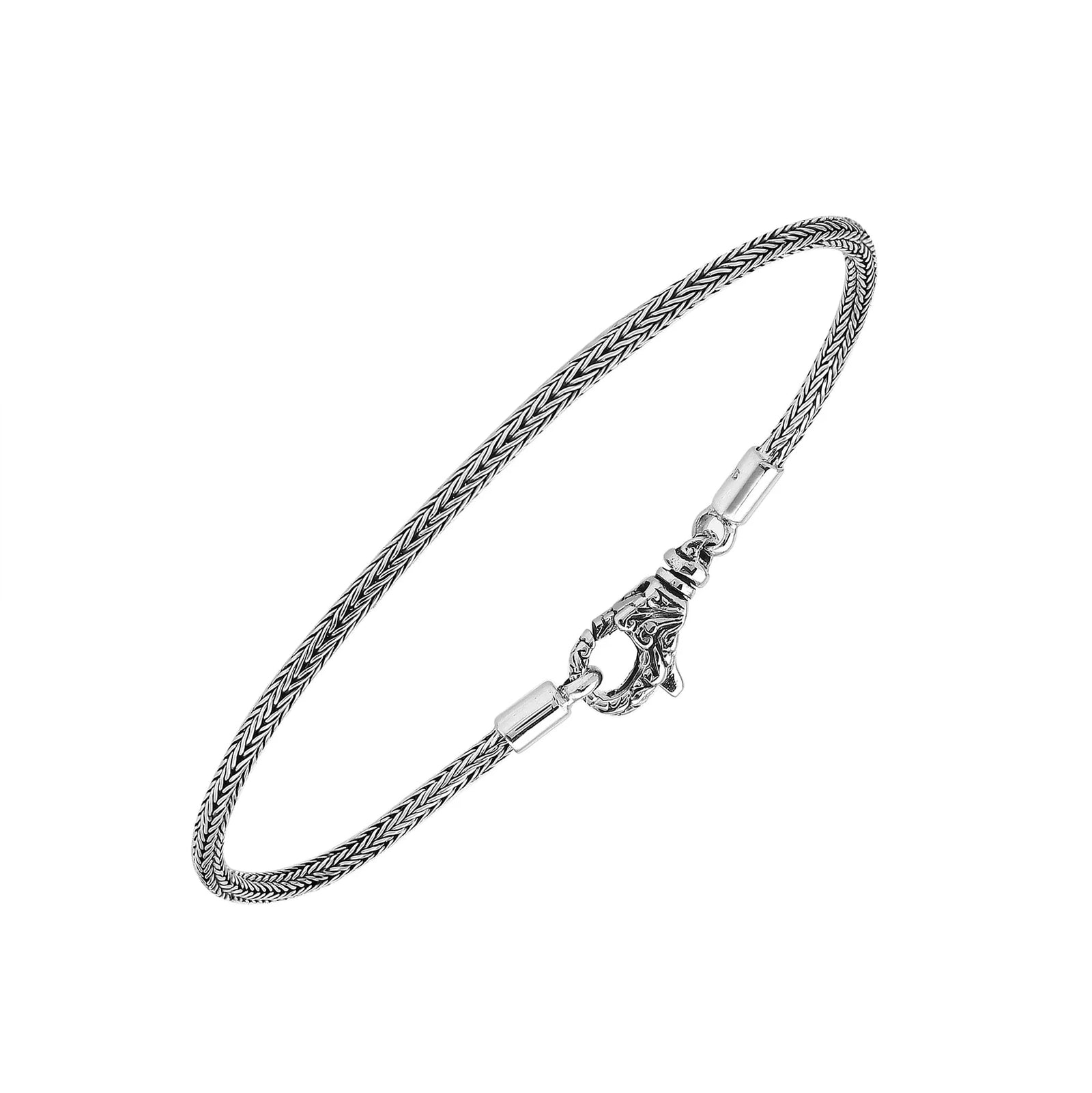 Simply Savvy Bali Artisan Sterling Silver Tulang Naga Bracelet – Handcrafted 925 Silver Luxury Dragon Bone Chain Bracelet