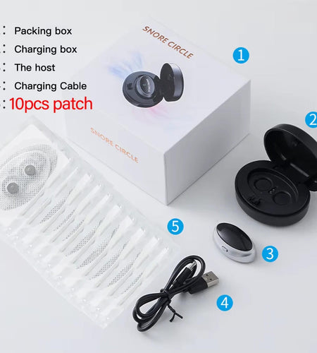 SmartSnore™ 5-Pair EMS Anti-Snoring Device – Breathe Easy, Sleep Deep