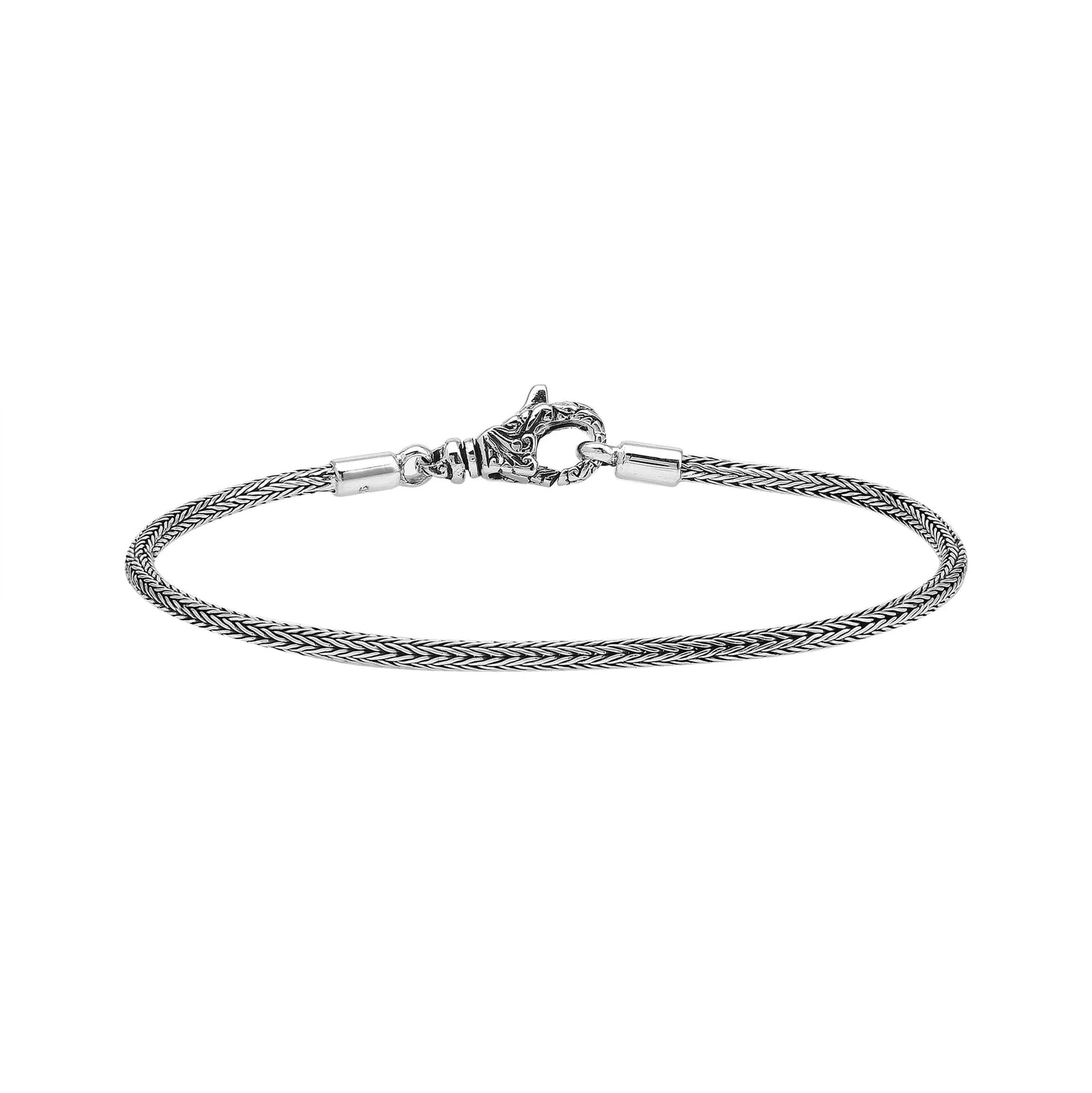 Simply Savvy Bali Artisan Sterling Silver Tulang Naga Bracelet – Handcrafted 925 Silver Luxury Dragon Bone Chain Bracelet