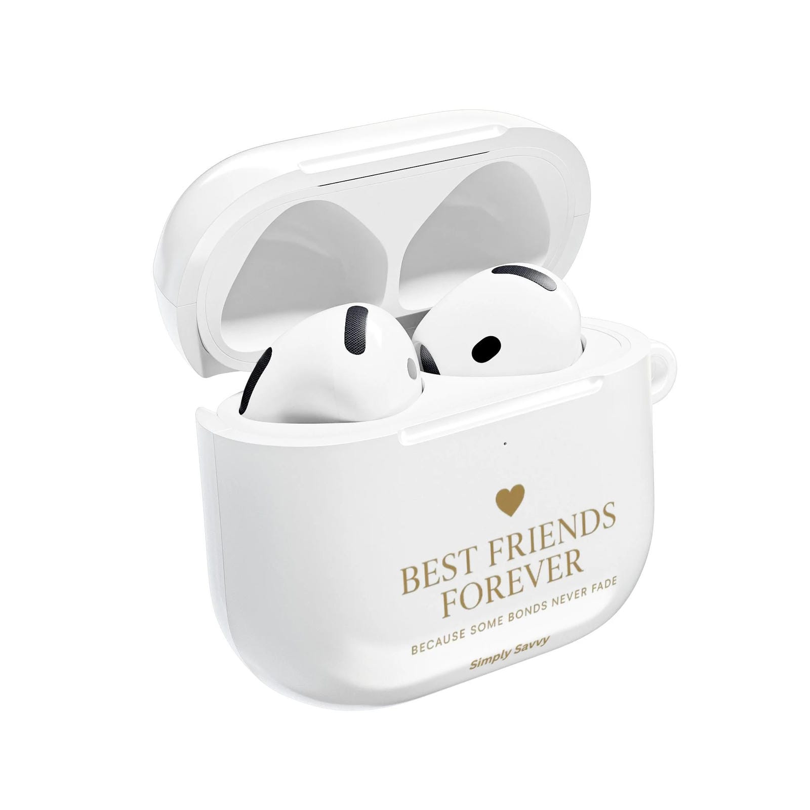 Best Friends Forever AirPod Case with gold heart design

Friendship AirPod case gift for best friends

Protective gold heart BFF AirPod case