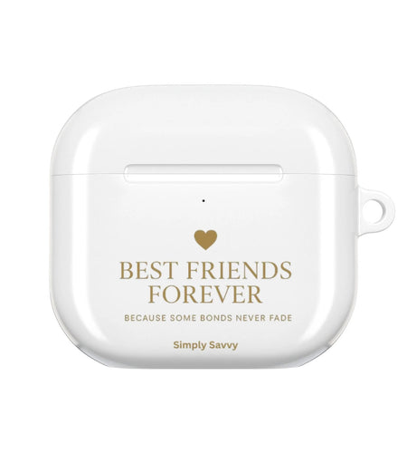 Best Friends Forever AirPod Case with gold heart design

Friendship AirPod case gift for best friends

Protective gold heart BFF AirPod case