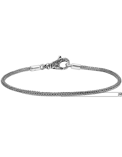 Load image into Gallery viewer, Simply Savvy Bali Artisan Sterling Silver Tulang Naga Bracelet – Handcrafted 925 Silver Luxury Dragon Bone Chain Bracelet
