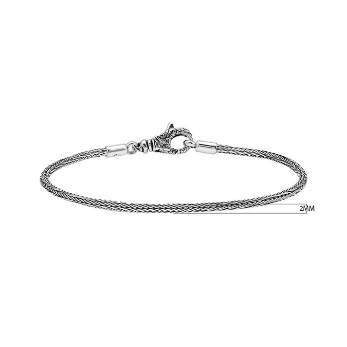 Simply Savvy Bali Artisan Sterling Silver Tulang Naga Bracelet – Handcrafted 925 Silver Luxury Dragon Bone Chain Bracelet