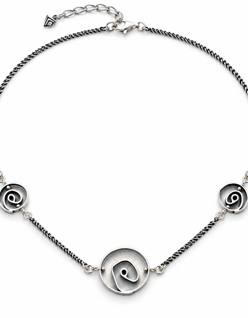 Load image into Gallery viewer, Pre-Owned Sterling Silver Abstract 3 Swirls Pendant Necklace - Retired Design
