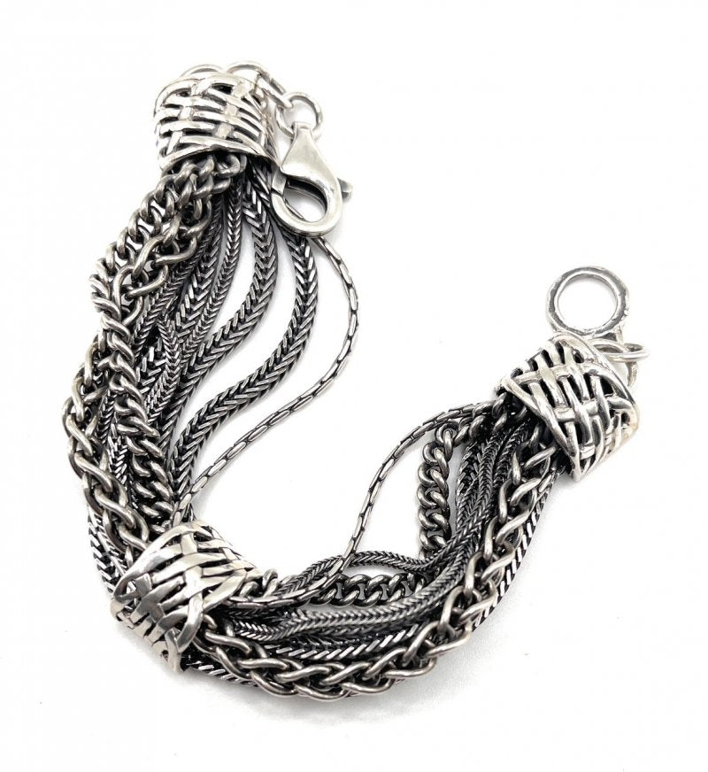 Pre-Owned Silpada Sterling Silver Talk of the Town Bracelet - Retired Design