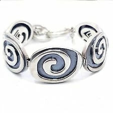 Load image into Gallery viewer, Pre-Owned Silpada Sterling Silver Swirl Bracelet - Retired Design
