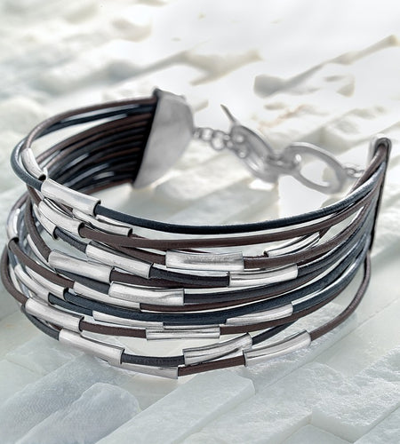 Pre-Owned Silpada Speed of Light Sterling Silver Bracelet - Retired Design