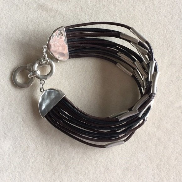 Pre-Owned Silpada Speed of Light Sterling Silver Bracelet - Retired Design