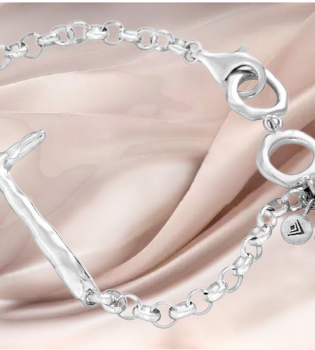 Pre-Owned Silpada In Good Faith Sterling Silver Bracelet - Retired Design