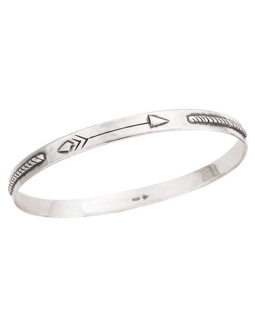 Load image into Gallery viewer, Pre-Owned SILPADA Sterling Silver "Arrow Dynamic" Bangle Bracelet - Retired Design

