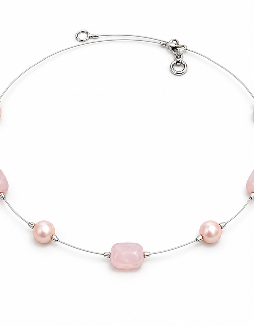 Load image into Gallery viewer, Pre-Owned Silpada Sterling Silver Wire Pink Freshwater Pearl Necklace - Retired Design
