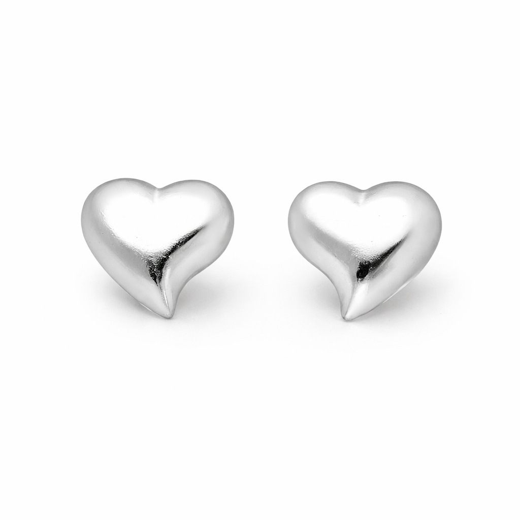 925 Sterling Silver “Simply Sweet Heart Studs”