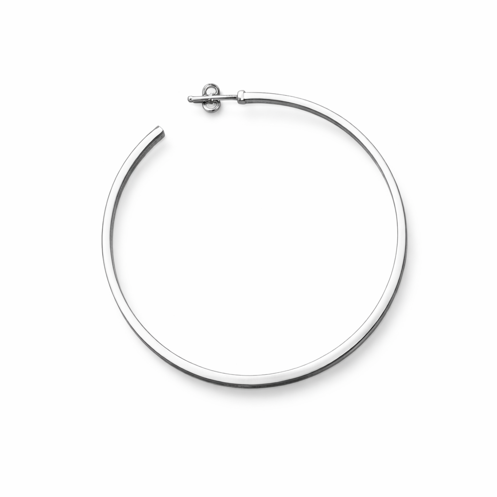 925 Sterling Silver “Modern Sculptural Hoop Earrings”