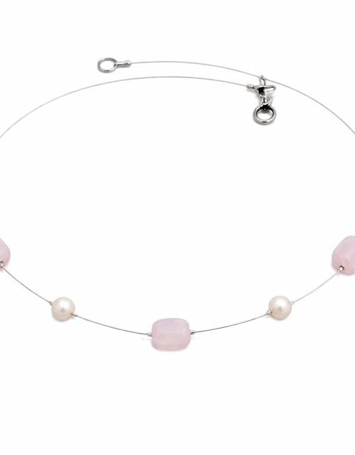 Load image into Gallery viewer, Pre-Owned Silpada Sterling Silver Wire Pink Freshwater Pearl Necklace - Retired Design
