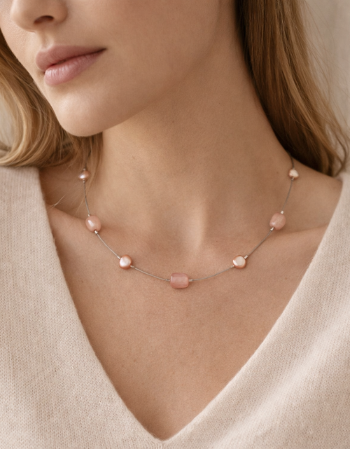 Load image into Gallery viewer, Pre-Owned Silpada Sterling Silver Wire Pink Freshwater Pearl Necklace - Retired Design
