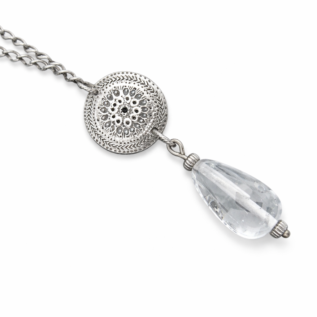 Pre-Owned Silpada Silver & Crystal Necklace - Retired Design