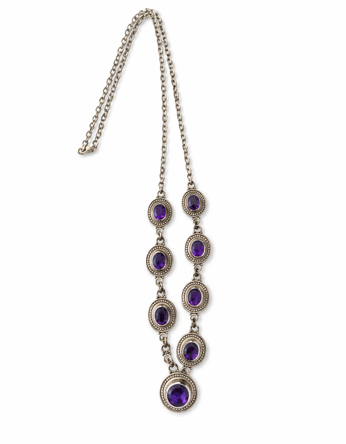 Load image into Gallery viewer, “Simply Savvy ‘Royal Amara’ Amethyst Necklace” - Bali Amethyst Statement
