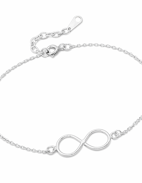 Load image into Gallery viewer, 925 Sterling Silver Infinity Chain Bracelet – Minimalist Symbol Bracelet
