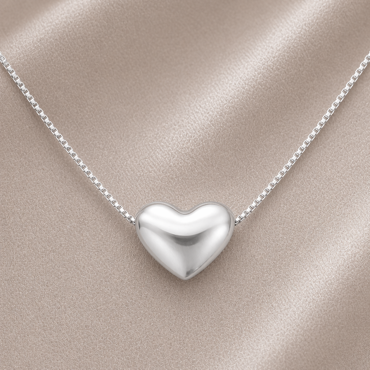 925 Sterling Silver “Italian Whisper Heart” Necklace – Minimalist Love Pendant, Made in Italy