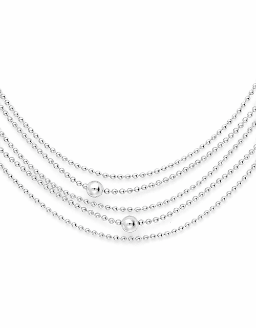Load image into Gallery viewer, 925 Sterling Silver Italian Cascade Layered Ball Necklace
