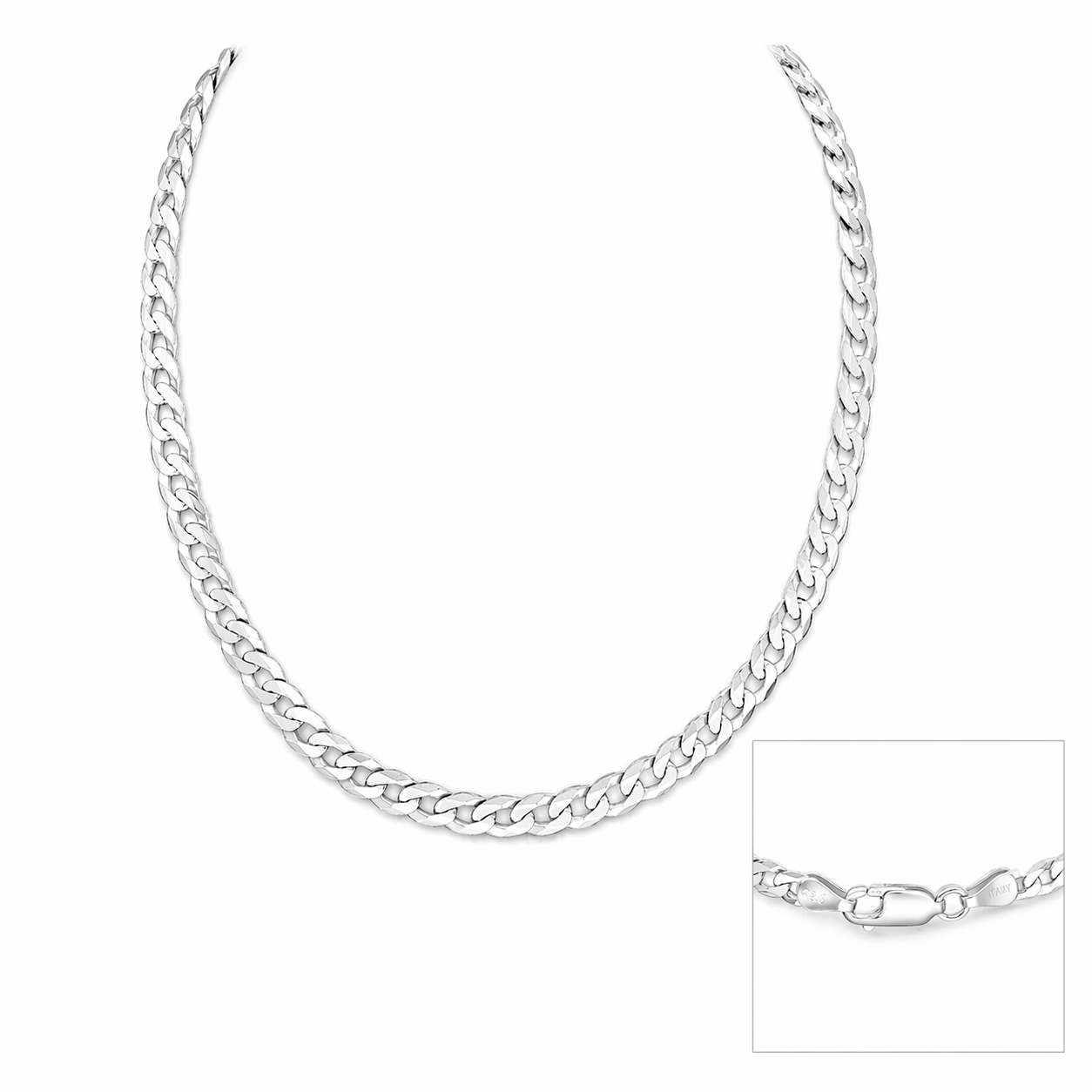 925 Sterling Silver Milano Curb Chain Necklace