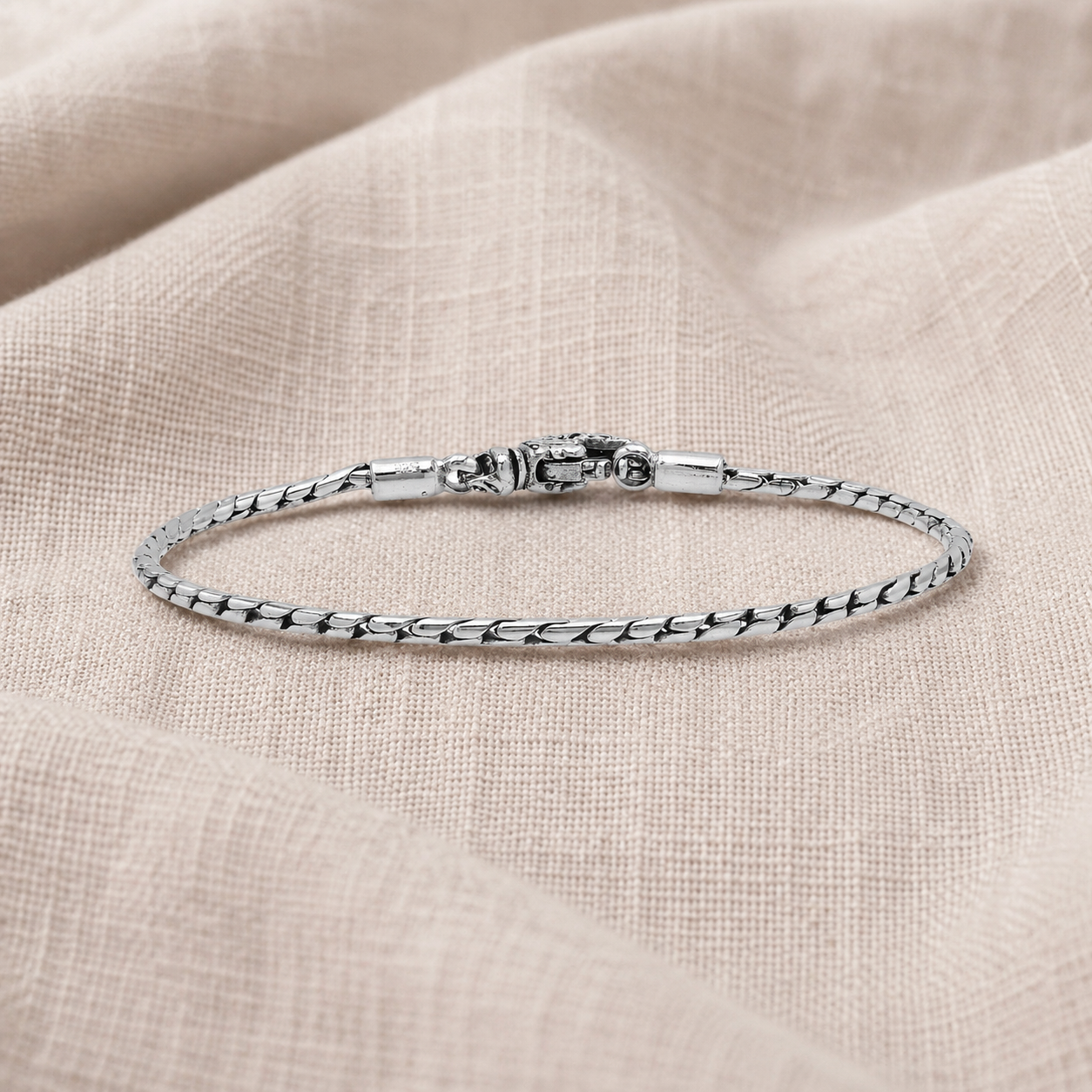 Simply Savvy Bali Handcrafted Sterling Silver Slim Snake Chain Bracelet – 2MM Minimalist Luxury