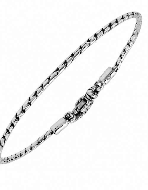 Load image into Gallery viewer, Simply Savvy Bali Handcrafted Sterling Silver Slim Snake Chain Bracelet – 2MM Minimalist Luxury
