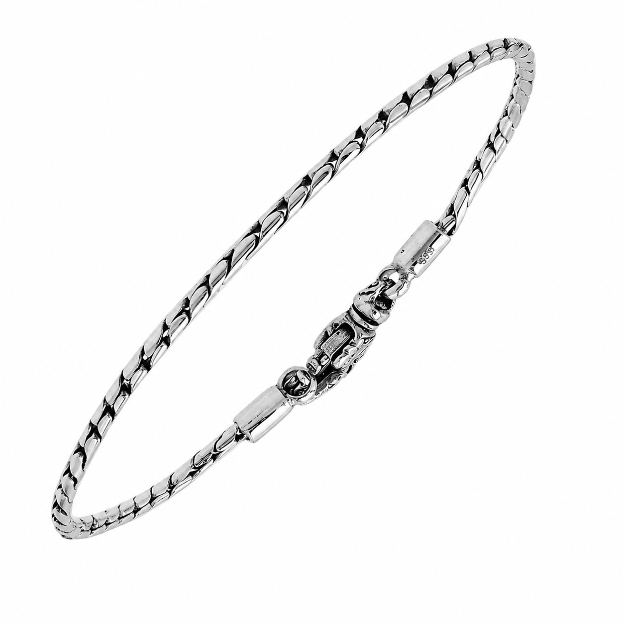 Simply Savvy Bali Handcrafted Sterling Silver Slim Snake Chain Bracelet – 2MM Minimalist Luxury