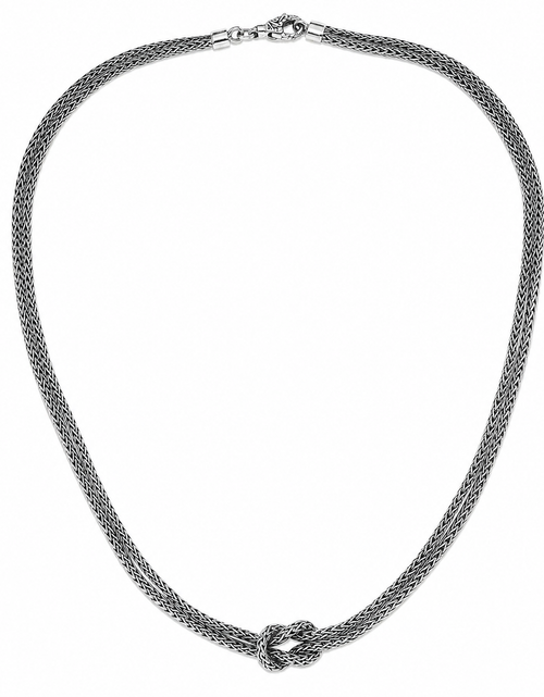 Load image into Gallery viewer, Simply Savvy Bali Knot Weave Chain Necklace – 2.5MM Sterling Silver (Multiple Lengths)
