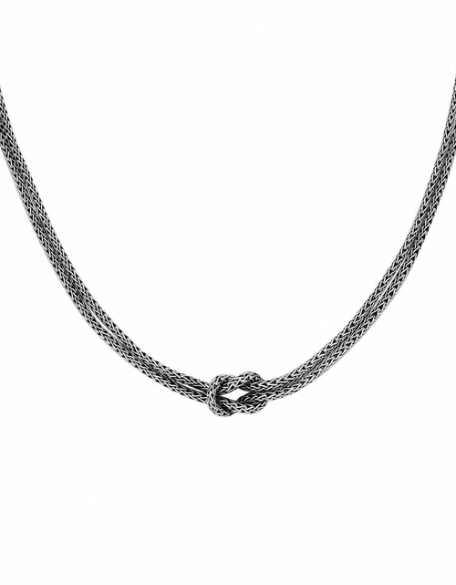 Load image into Gallery viewer, Simply Savvy Bali Knot Weave Chain Necklace – 2.5MM Sterling Silver (Multiple Lengths)
