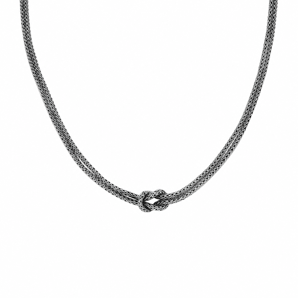 Simply Savvy Bali Knot Weave Chain Necklace – 2.5MM Sterling Silver (Multiple Lengths)