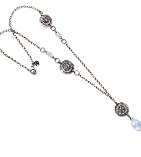 Pre-Owned Silpada Silver & Crystal Necklace - Retired Design