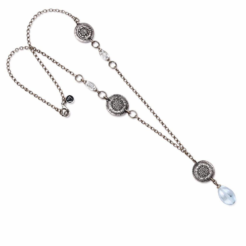 Pre-Owned Silpada Silver & Crystal Necklace - Retired Design