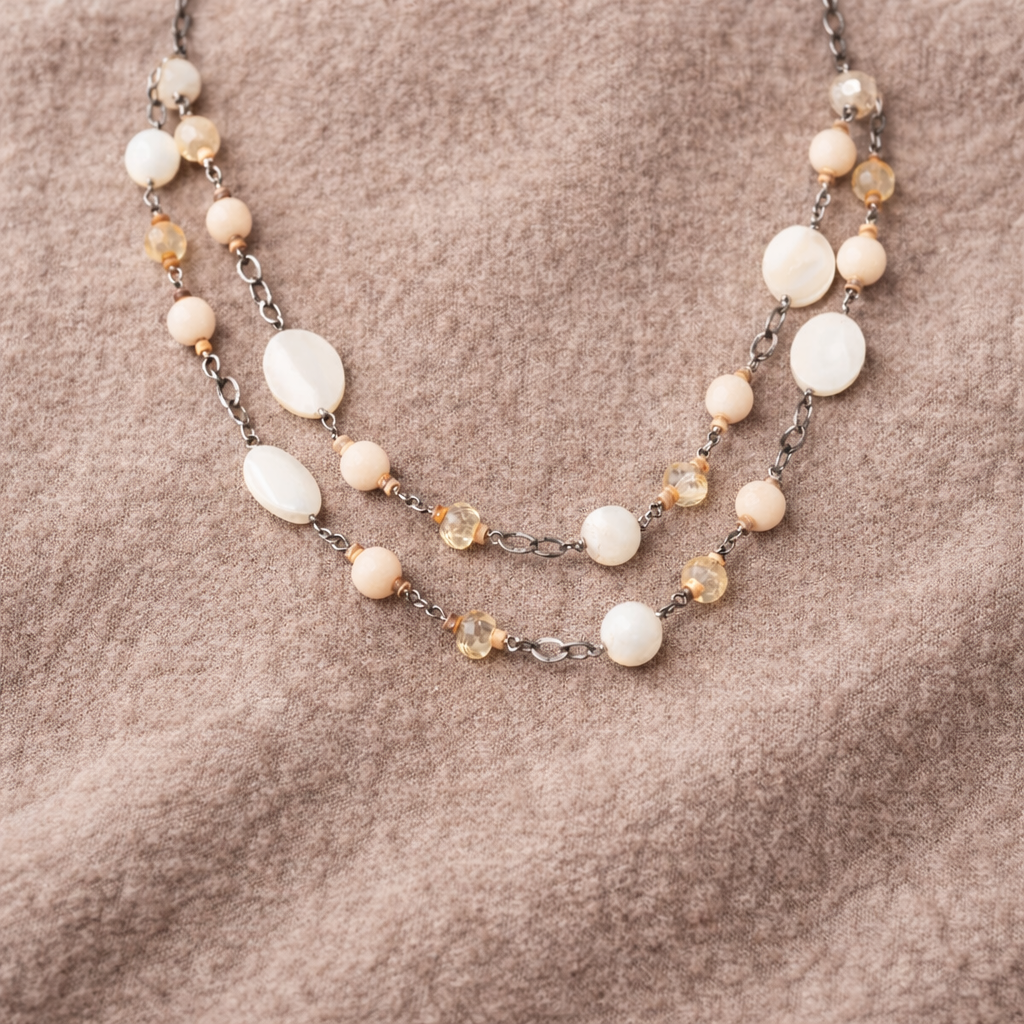 Pre-Owned Silpada Multi-stone Necklace - Retired Design