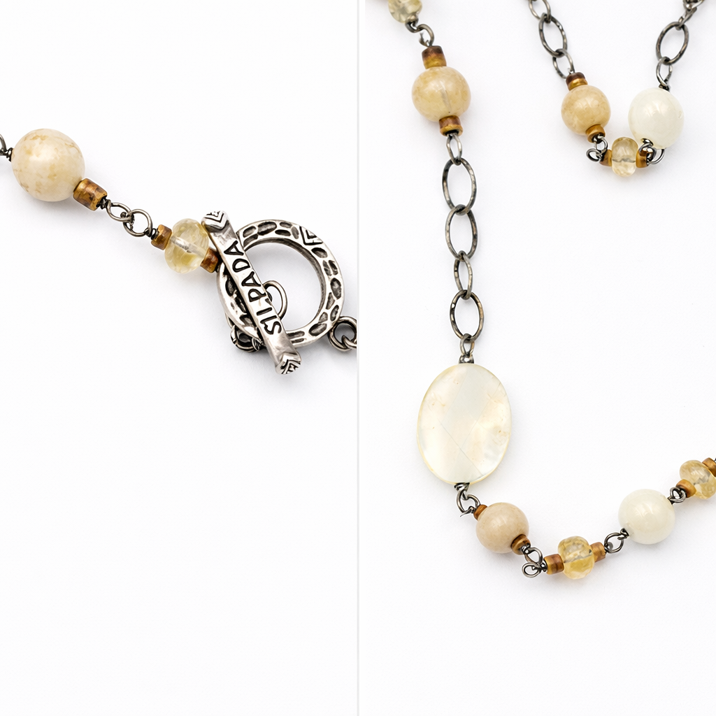 Pre-Owned Silpada Multi-stone Necklace - Retired Design