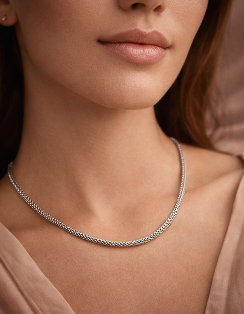 Load image into Gallery viewer, Simply Savvy Bali Artisan Sterling Silver Tulang Naga Chain Necklace – Handcrafted 925 Silver – Luxury Bali Chain
