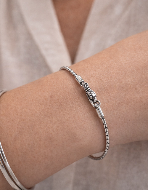 Load image into Gallery viewer, Simply Savvy Bali Handcrafted Sterling Silver Slim Snake Chain Bracelet – 2MM Minimalist Luxury
