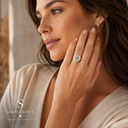 Sterling Silver Textured Sand Dollar Ring