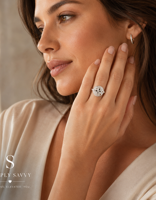 Load image into Gallery viewer, Sterling Silver Textured Sand Dollar Ring
