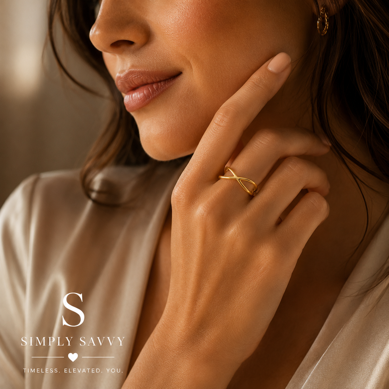 14K Yellow Gold Polished X-Crossover Ring