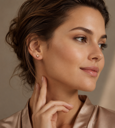 14K Rose Gold 4mm Ball Stud Earrings