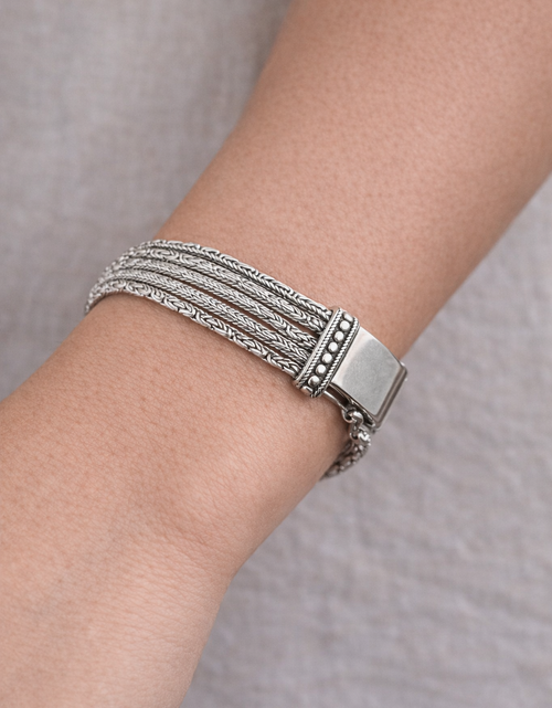 Load image into Gallery viewer, Pre-Owned Silpada Go Gorgeous Sterling Silver Bracelet - Retired Design
