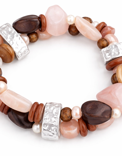 Load image into Gallery viewer, Pre-Owned Silpada Rose Quartz Stretch Bracelet - Retired Design
