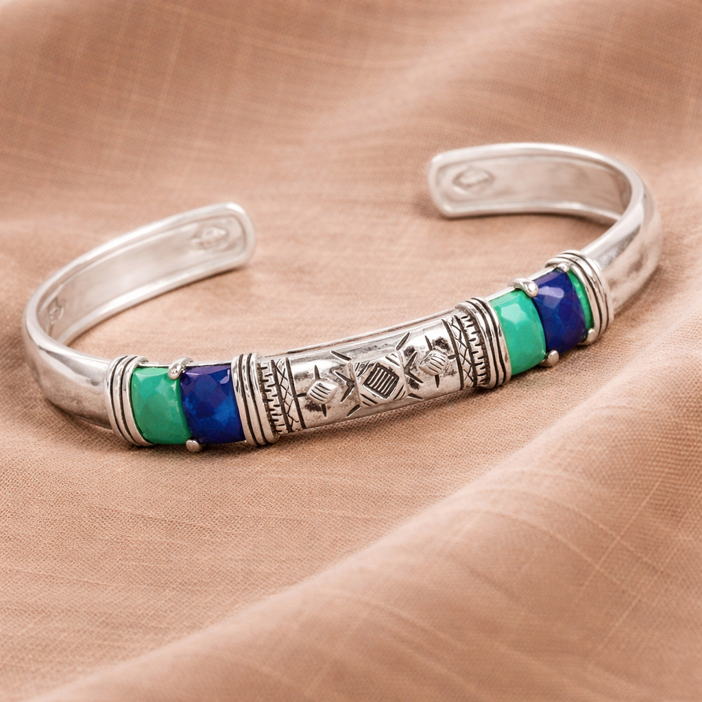 Pre-Owned Silpada Beach House cuff Sterling silver Bracelet - Retired Design