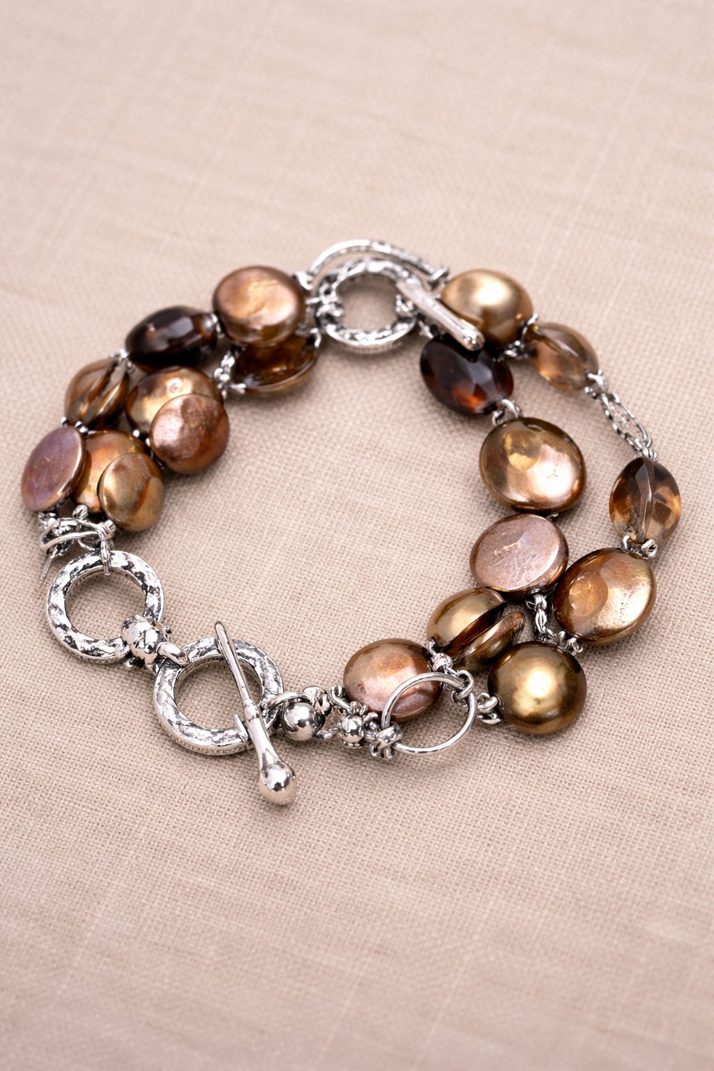 Pre-Owned Silpada Bronze Coin Bracelet - Retired Design