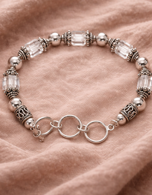 Load image into Gallery viewer, Pre-Owned Silpada Sterling Silver Crystal Bracelet - Retired Design
