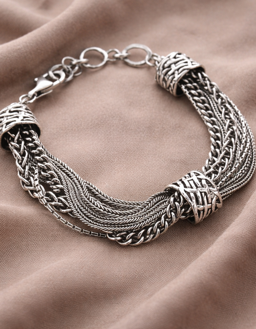 Load image into Gallery viewer, Pre-Owned Silpada Sterling Silver Talk of the Town Bracelet - Retired Design

